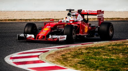 Vettel, il miglior tempo al Formula 1 test di Montmelò